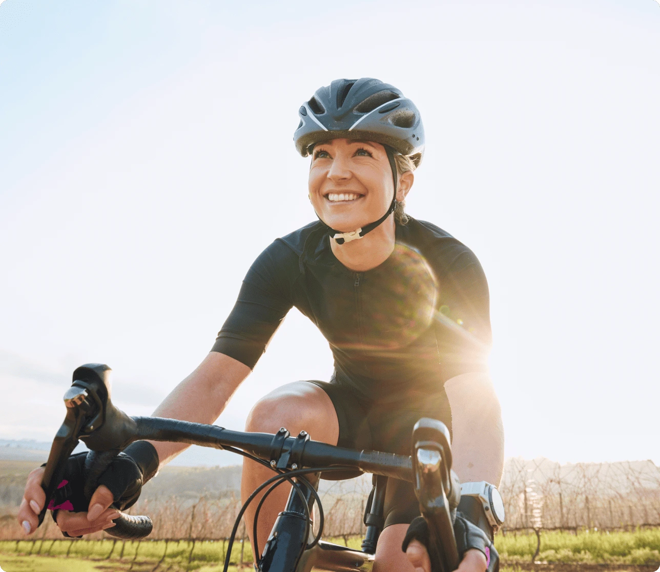 a girl with cycle