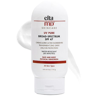 Elta MD UV Pure Broad-Spectrum SPF 47 mineral sunscreen tube for all skin types