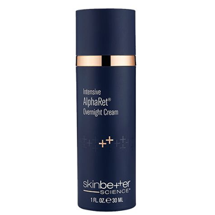 SkinBetter Science Intensive AlphaRet Overnight Cream dark blue bottle with gold accent band
