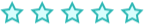 Five turquoise stars