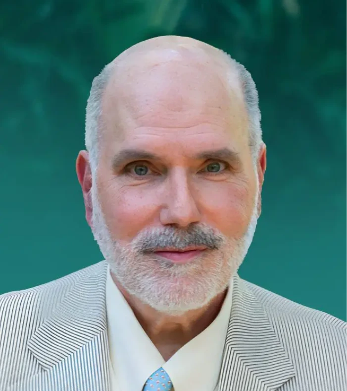 Older man with visible forehead wrinkles and frown lines