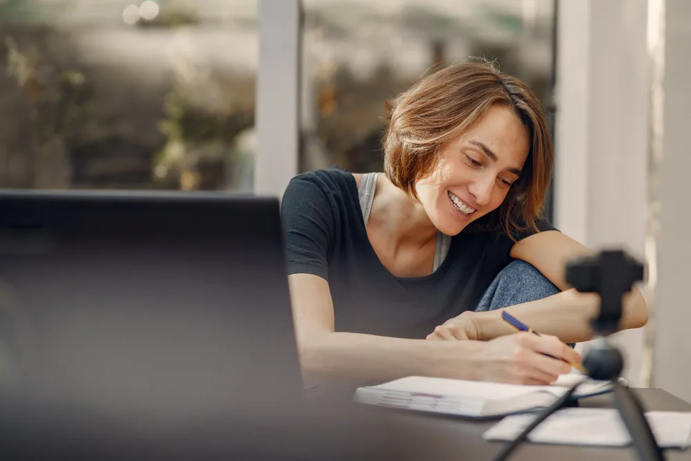 New patient filling out intake forms online