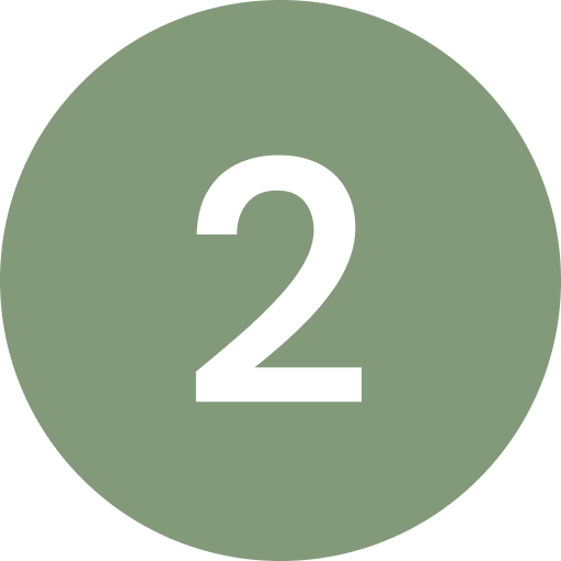 Number 2 in white text on green circular background