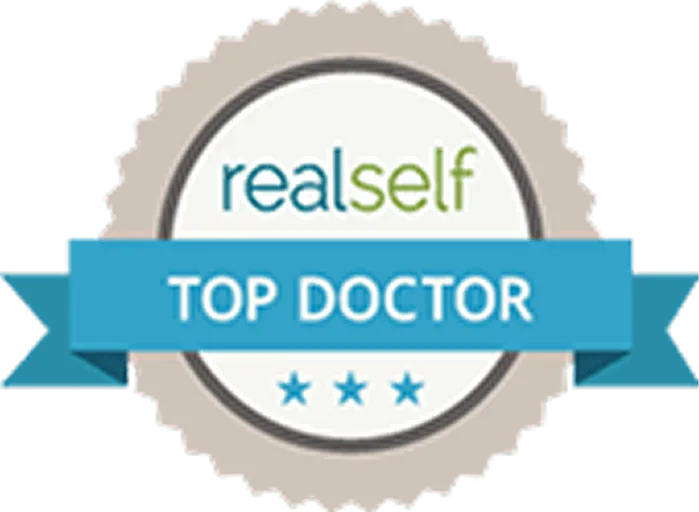 realself Top Doctor badge with three stars