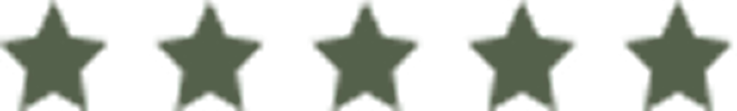 Five green stars representing a five-star rating