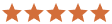 Five orange stars in a row, indicating a five-star rating
