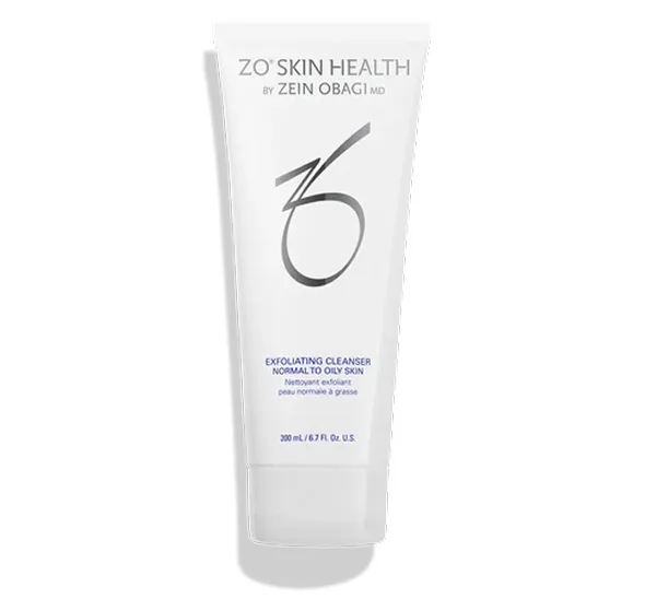 ZO Skin Health Exfoliating Cleanser tube, 200 mL, for normal to oily skin