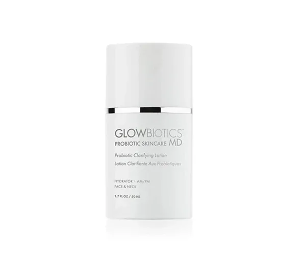 Glowbiotics Probiotic Skincare MD clarifying lotion for face and neck, 1.76 oz pump bottle