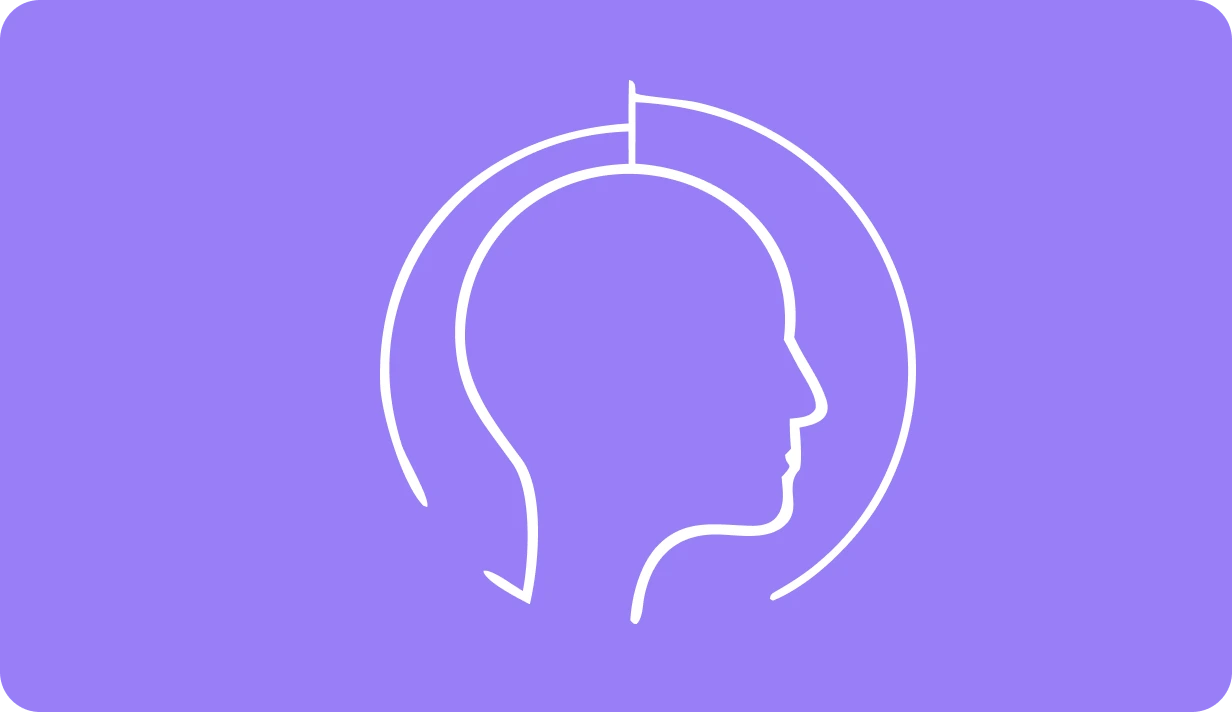 Psychiatric care icon: outline of a head in profile