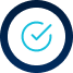 Checkmark icon in circular border