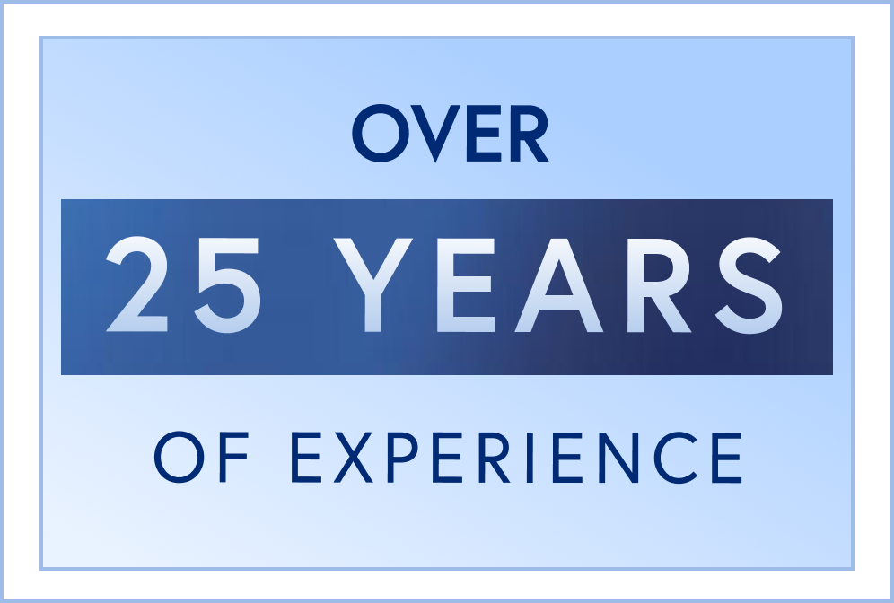 Over 25 Years of Experience badge