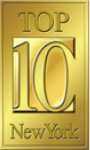Top 10 plastic surgeons New York award badge