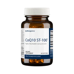 Metagenics CoQ10 ST-100 bottle, 60 softgels, highly absorbable coenzyme Q10 dietary supplement