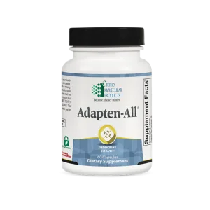 Adapten-All 60-capsule dietary supplement bottle for endocrine health by Ortho Molecular Products