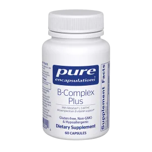 Pure Encapsulations B-Complex Plus dietary supplement bottle, 60 capsules