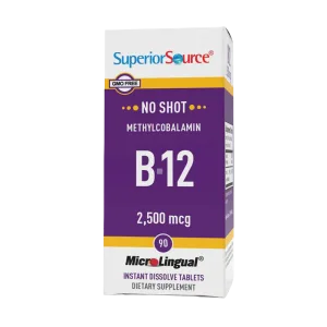 Superior Source B-12 Methylcobalamin 2,500 mcg MicroLingual instant dissolve tablets, 90 count