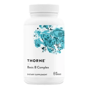 Thorne Basic B Complex dietary supplement bottle, 60 capsules