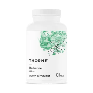 Thorne Berberine 200 mg dietary supplement bottle with 60 capsules
