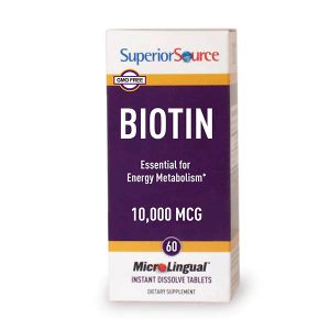 Superior Source Biotin 10,000 mcg microlingual instant dissolve tablets, 60 count