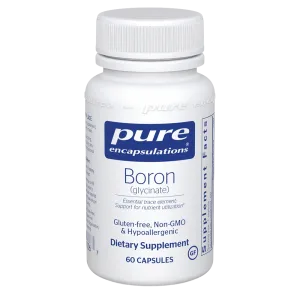 Pure Encapsulations Boron glycinate 60 capsules dietary supplement bottle