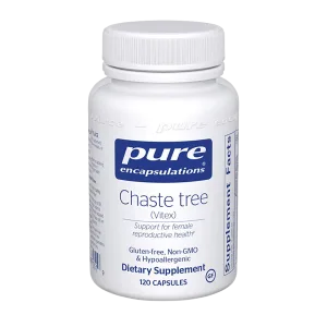 Pure Encapsulations Chaste tree Vitex dietary supplement bottle with 120 capsules