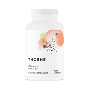 Thorne Choleast red yeast rice dietary supplement bottle with 120 capsules