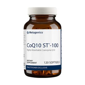 Metagenics CoQ10 ST-100 bottle, 120 softgels, highly absorbable coenzyme Q10 dietary supplement