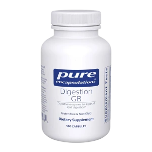 Pure Encapsulations Digestion GB dietary supplement bottle with 180 capsules