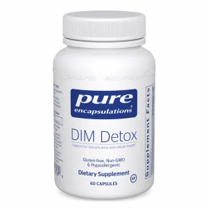 Pure Encapsulations DIM Detox supplement bottle, 60 capsules
