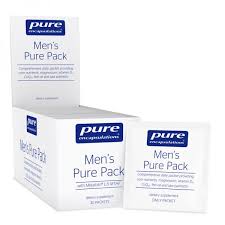Pure Encapsulations Men's Pure Pack boxes displayed with daily supplement packets