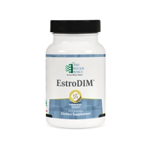 EstroDIM 60-capsule dietary supplement bottle for endocrine health by Ortho Molecular Products