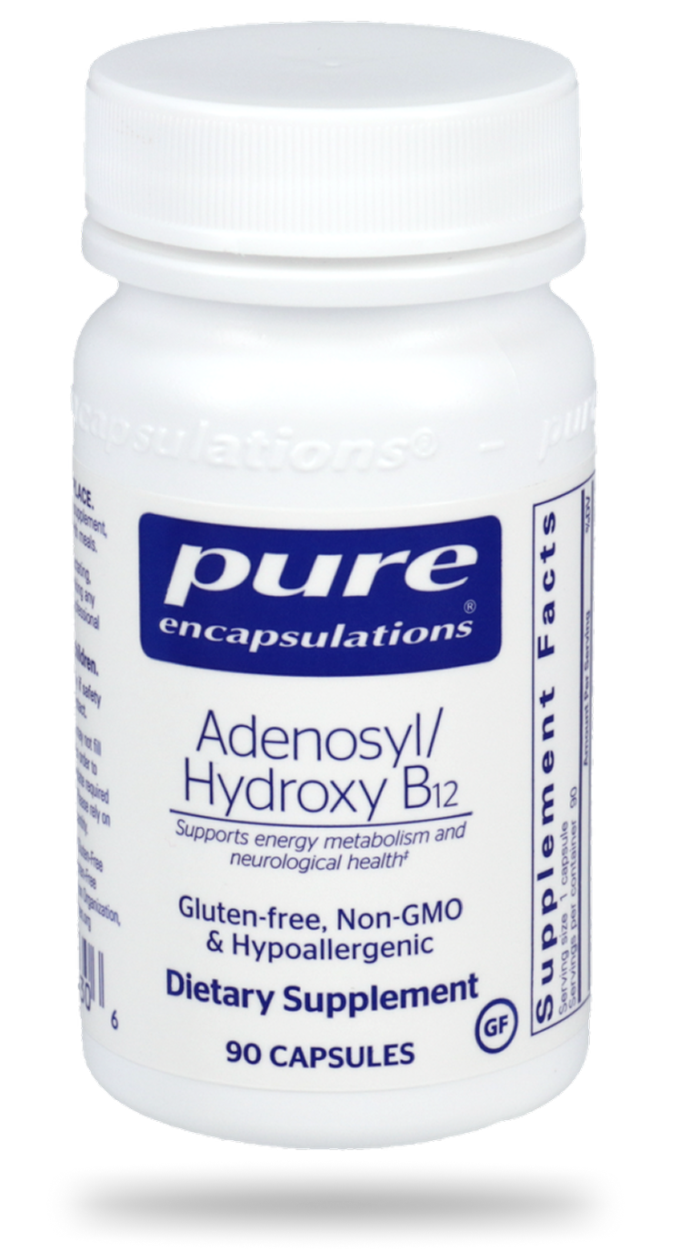 Pure Encapsulations Adenosyl/Hydroxy B12 dietary supplement bottle