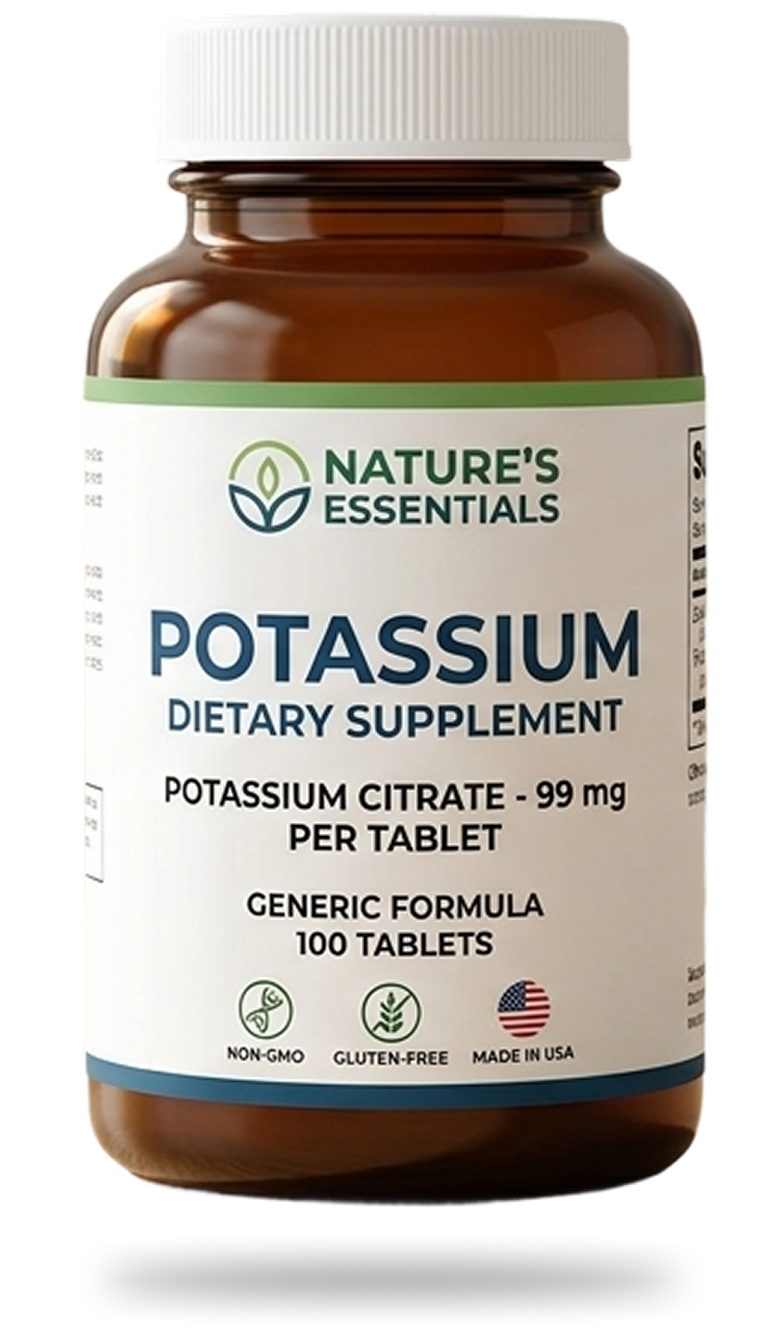 Nature's Essentials Potassium Citrate 99 mg dietary supplement bottle