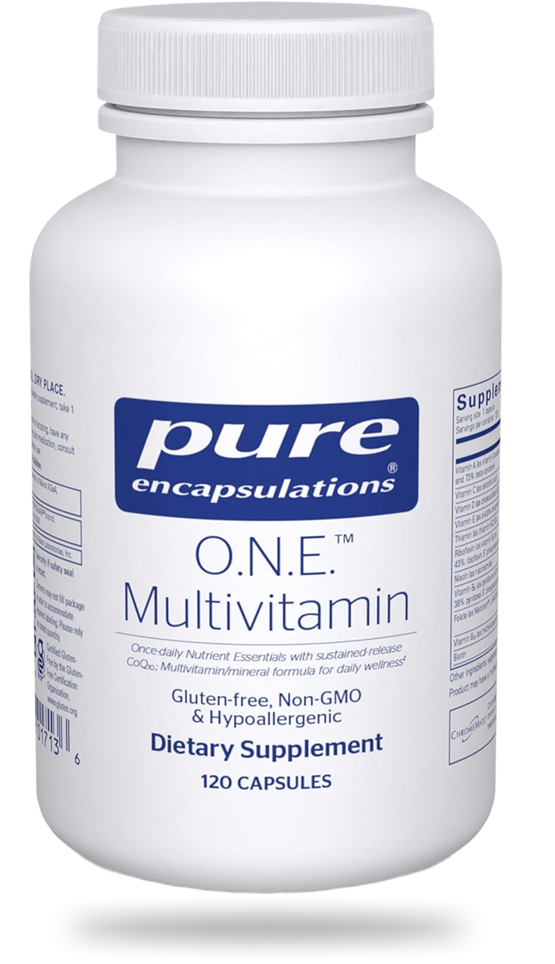 Pure Encapsulations O.N.E. Multivitamin bottle containing 120 capsules