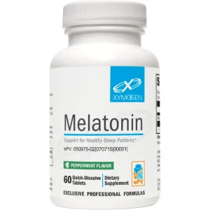 Xymogen Melatonin peppermint flavor quick-dissolve tablets, 60 count