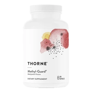 Thorne Methyl-Guard methylation factors dietary supplement bottle, 100 capsules