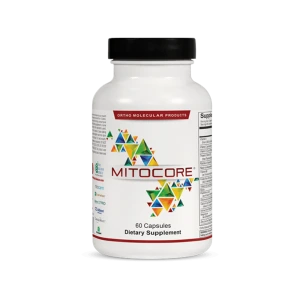 Mitocore 60 capsules dietary supplement bottle by Ortho Molecular Products