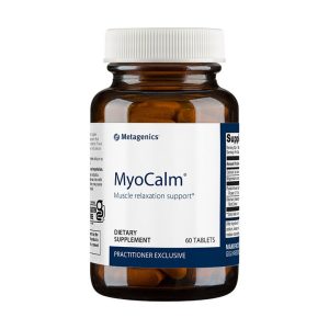 Metagenics MyoCalm bottle, 60 tablets, dietary supplement for muscle relaxation support