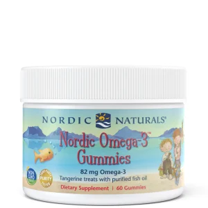 Nordic Naturals Nordic Omega-3 Gummies 82 mg tangerine-flavored gummies with 60 gummies