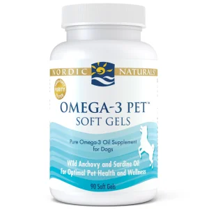 Nordic Naturals Omega-3 Pet Soft Gels for dogs with 90 soft gels