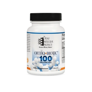 Ortho-Biotic 100 billion CFU probiotic dietary supplement bottle with 60 capsules