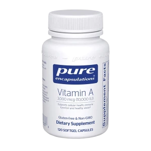 Pure Encapsulations Vitamin A 3000 mcg (10,000 IU) dietary supplement, 120 softgel capsules