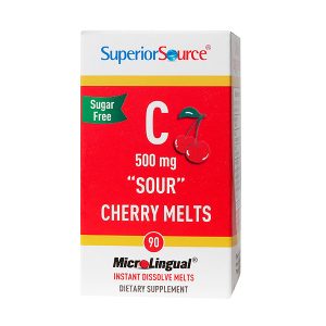 Superior Source Vitamin C 500 mg sour cherry melts sugar-free, 90 count