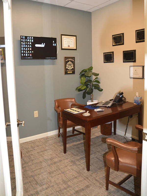 Private consultation room where our team reviews treatment costs