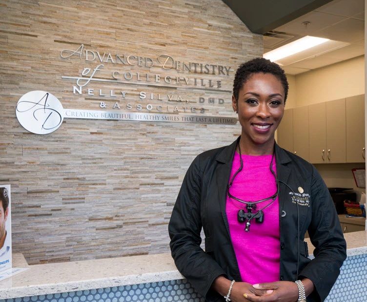 Dr. Nelly Silva, author of Breathe Right, at the Collegeville office