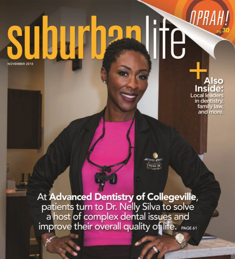 Suburban Life magazine cover featuring Dr. Silva