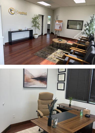 CopeWell Psychiatry & Wellness Killeen office waiting room and provider office