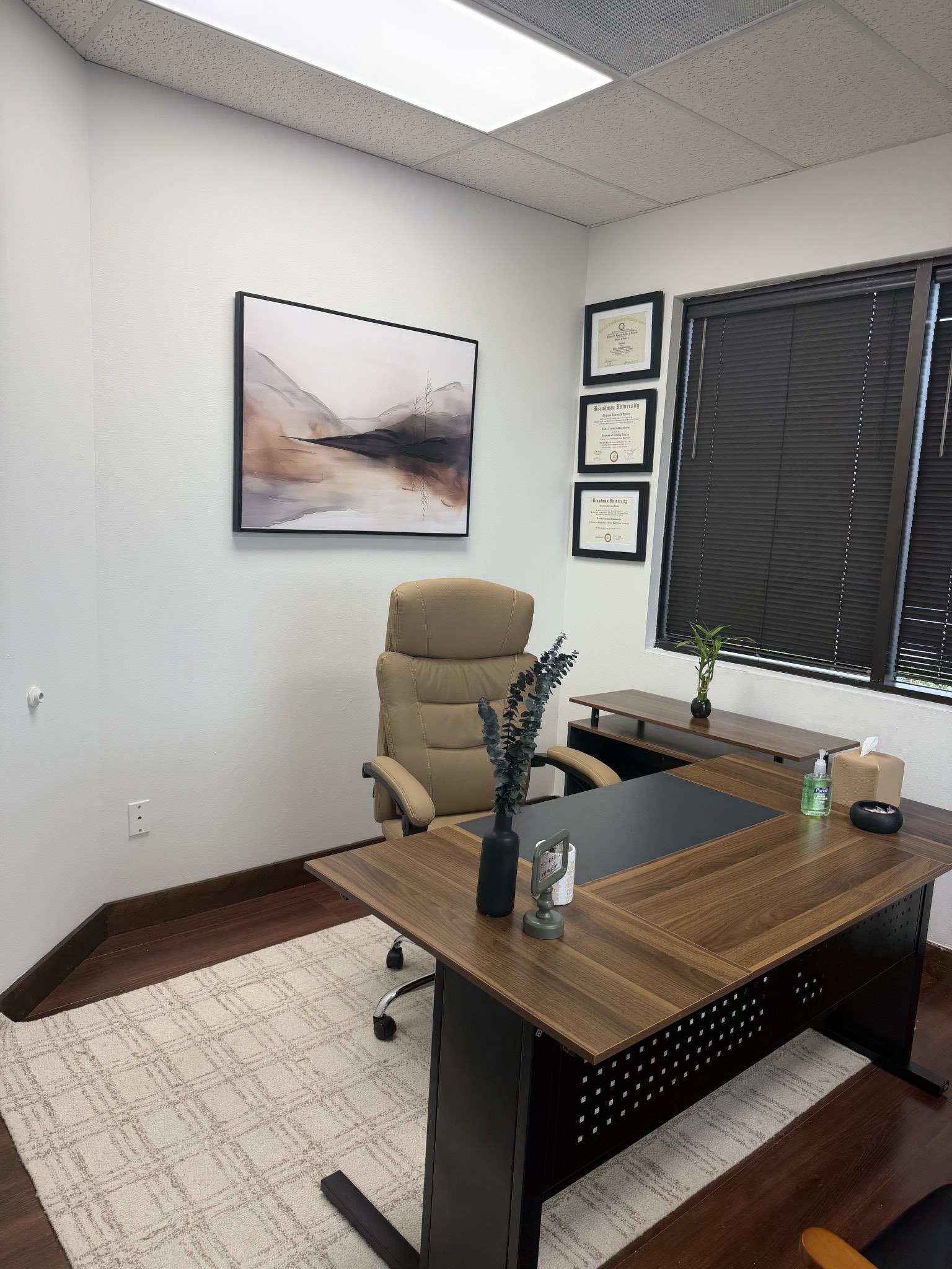 Private consultation office at CopeWell Psychiatry & Wellness