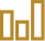 Bar chart icon with four vertical columns in gold