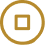 Gold icon of a square or document symbol in a circular frame